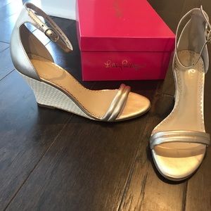 Lily Pulitzer Gold Wedge Sandal